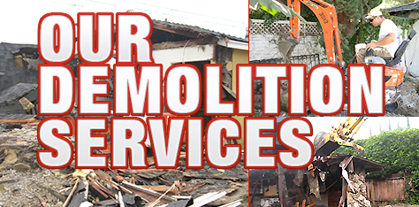 Some of our Demolition Services